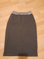 Verso grijze midi rok met elastische glitter tailleband., Kleding | Dames, Verso, Ophalen of Verzenden, Knielengte, Maat 36 (S)