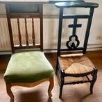 Twee oude kerkstoelen, Antiek en Kunst, Antiek | Meubels | Stoelen en Sofa's, Ophalen