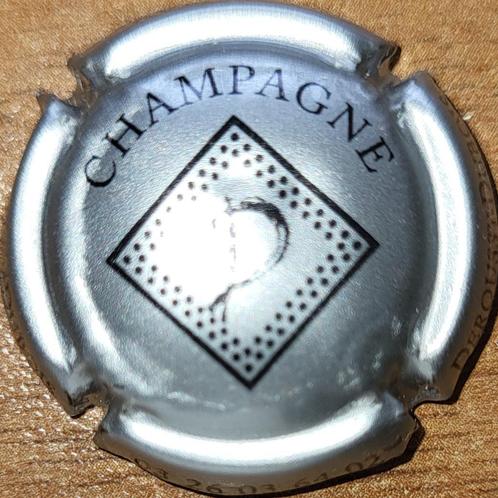 Capsule Champagne DEROUSSY-DUBOIS argent & noir nr 01, Collections, Vins, Neuf, Champagne, France, Enlèvement ou Envoi