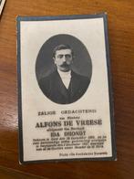 de Vreese x D'Hondt 1884 Gent 1927 Swijnaerde, Verzamelen, Bidprentjes en Rouwkaarten, Ophalen of Verzenden, Bidprentje