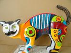 Curiosa volkskunst houten beeld kat poes Popart stijl 57cm, Antiek en Kunst, Ophalen of Verzenden