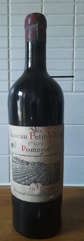 Chateau Petit Village 1937 (Pomerol) ***, Verzamelen, Wijnen, Zo goed als nieuw, Rode wijn, Frankrijk, Vol, Ophalen of Verzenden