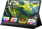 UPERFECT 2K Portable Monitor, 14" 2160 * 1440 QHD, Ophalen of Verzenden, Zo goed als nieuw, Quad HD (2K), USB-C