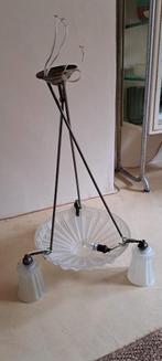 art deco hanglamp, vintage, origineel melkglas, Ophalen