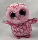 Ty Beanie Boos Boo Pinky uil glitterogen pluche knuffel 15cm, Verzenden, Zo goed als nieuw