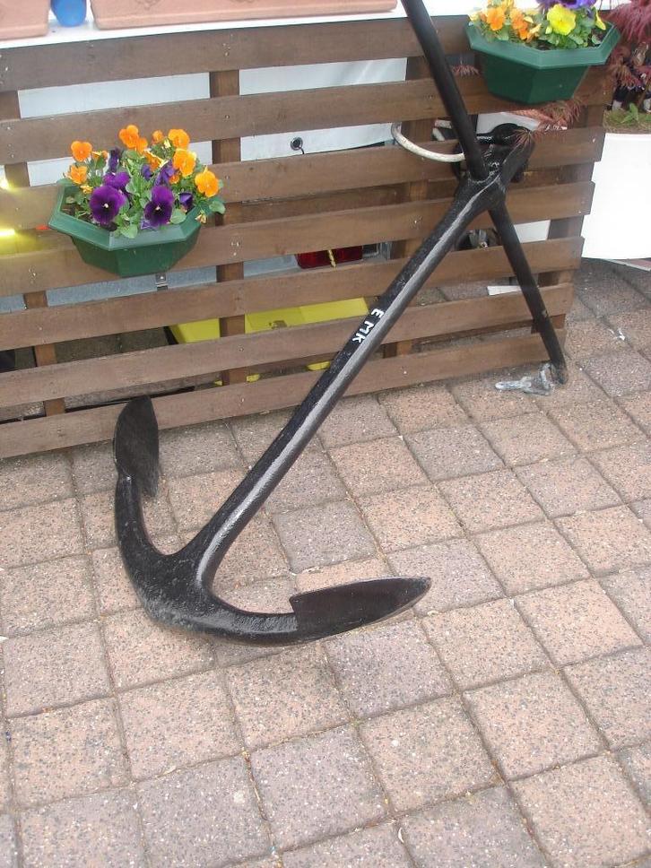 Boot Anker ,Antiek stok anker Als tuin ornement, decoratie, Tuin en Terras, Tuinbeelden, Zo goed als nieuw, Overige typen, Metaal