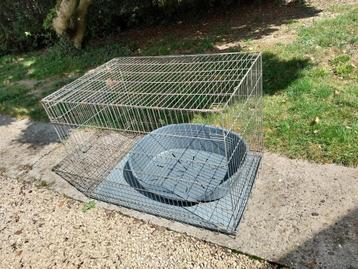 opvouwbare kooi + mand voor grote honden beschikbaar voor biedingen
