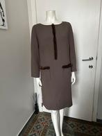 Cristina Bonfanti taupe bruine wollen jurk FR42, Bruin, Maat 42/44 (L), Ophalen of Verzenden, Zo goed als nieuw