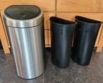 Brabantia poubelle inox touch bin, Maison & Meubles, Accessoires pour la Maison | Poubelles, Comme neuf, Inox, Enlèvement ou Envoi