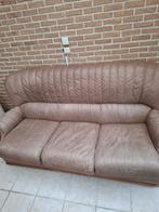 Lederen salon 2maal 1zit plus 3zit gratis, Huis en Inrichting, Ophalen