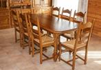 Heel mooie EIKEN tafel met acht (8) stoelen, Huis en Inrichting, Tafels | Eettafels, Ophalen, Eikenhout, 50 tot 100 cm, Zo goed als nieuw