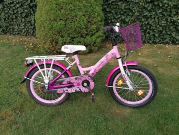 16 " meisjesfiets / kinderfiets, Fietsen en Brommers, Ophalen, Loekie, 16 inch, Handrem