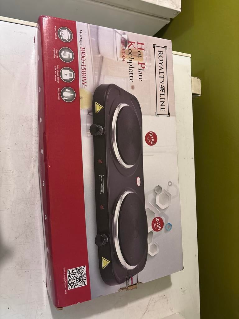 Elektrisch kookvuur 2 bekkens, Elektronische apparatuur, Ophalen, Zo goed als nieuw, Elektrisch