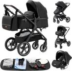Luxe 3 in 1  Kinderwagen All Black Nieuw in doos, Enlèvement ou Envoi, Neuf, Poussette