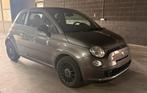 Fiat 500 cabriolet 0.9 twinair semi cuir radar arrière, Auto's, Fiat, Euro 5, Zwart, Cabriolet, Leder en Stof