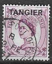 Marokko Tanger 1952/1955 - Yvert 63 - Elisabeth - 6 p. (ST), Verzenden, Marokko, Gestempeld