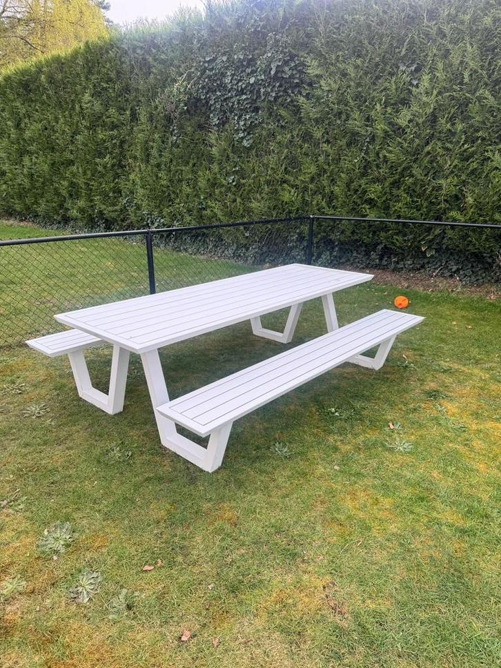 Soho picknicktafel Nieuwstaat nieuwprijs 1455,30 euro, Jardin & Terrasse, Tables de pique-nique, Comme neuf, Aluminium, Enlèvement