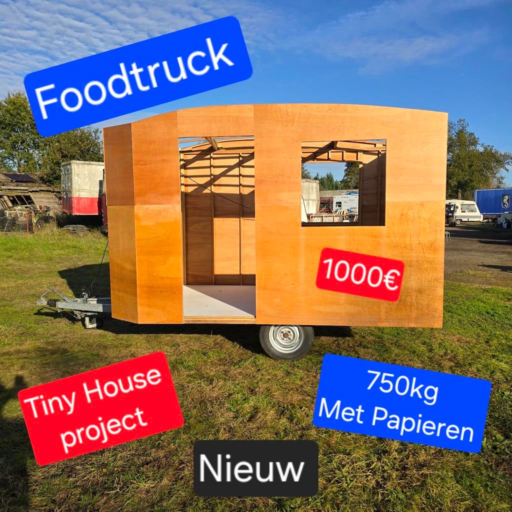 Tuinhuis caravan 750kg rijbewijs B foodtruck pipowagen bouw, Caravans en Kamperen, Caravanaccessoires, Ophalen