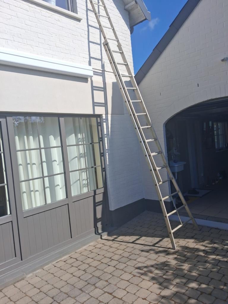Aluminium ladder van 2x3,5 m of 7 m hoogte, Ladder
