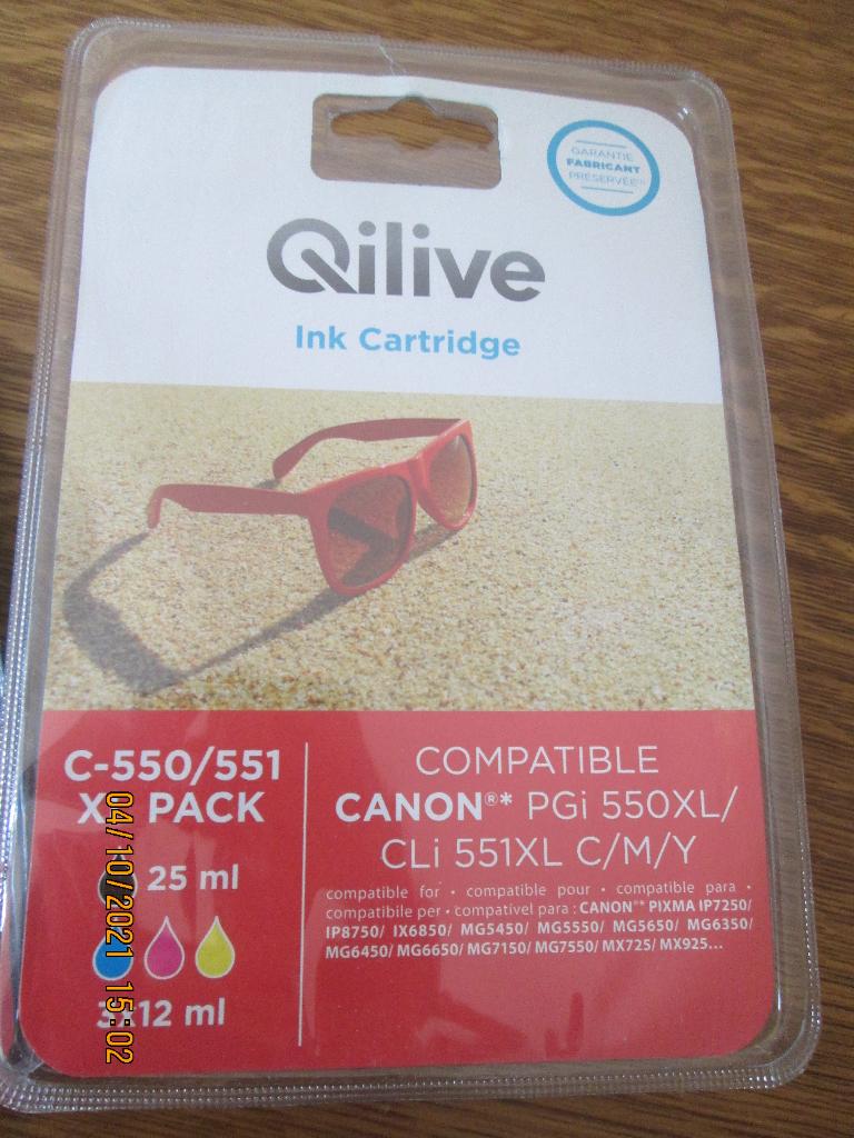 Cartouches encre noire et couleur "C-550/551 XL "CANON", Ophalen, Nieuw, Cartridge, Canon