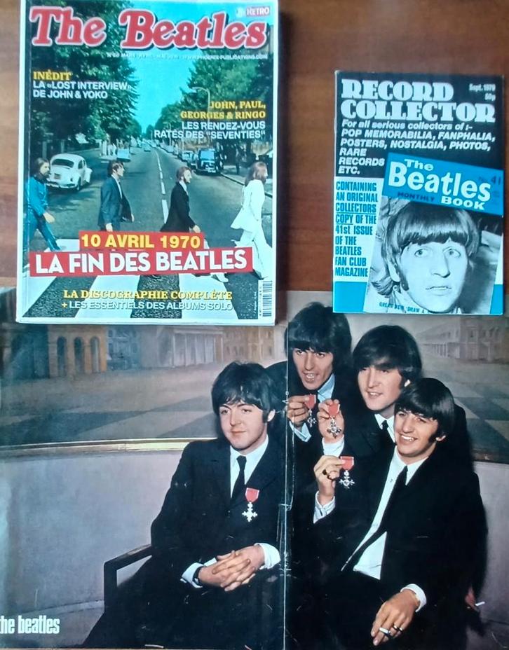 THE BEATLES// 2 magazines + poster Muziek Expres//, Collections, Revues, Journaux & Coupures, Journal ou Magazine, Envoi