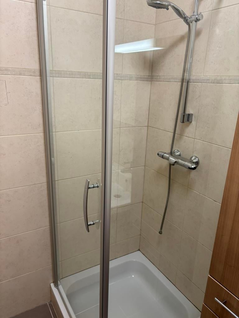 Douchedeur en wand 80 x 80, Ophalen, Gebruikt