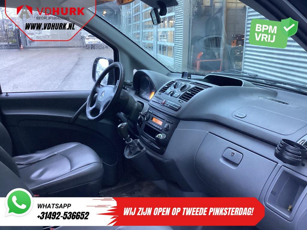 Mercedes-Benz Vito 109 CDI EXPORT NL Auto/ Airco/ 16”LMV/ PD, Auto's, Wit, Mercedes-Benz, Bedrijf, Parkeersensor