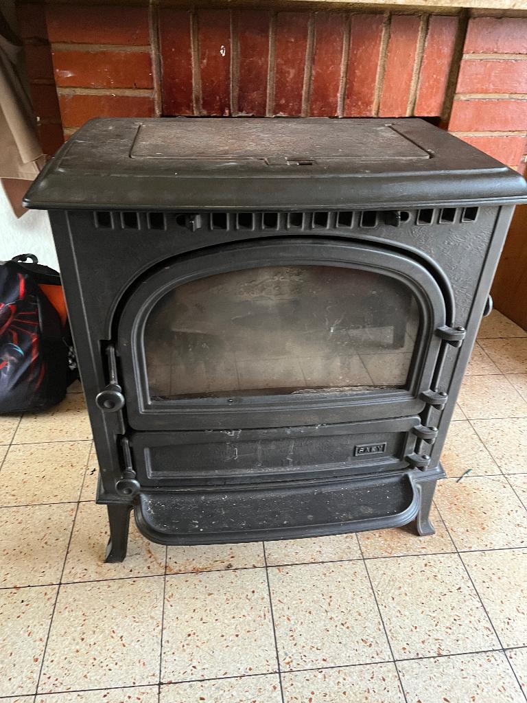 Poêle bois charbon, Huis en Inrichting, Kachels, Ophalen, Gebruikt, Vrijstaand, Hout