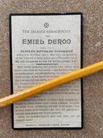 OORLOG14-18 Korporaal 23Linie DEROO gesneuveld Zomergem1918, Enlèvement ou Envoi, Image pieuse