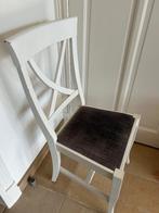 Witte stoel, Maison & Meubles, Chaises, Comme neuf, Landelijk, Enlèvement, Cinq, Six Chaises ou plus