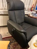 Electrische relaxzetel ongebruikt. Zwart leder, Ophalen, Zo goed als nieuw