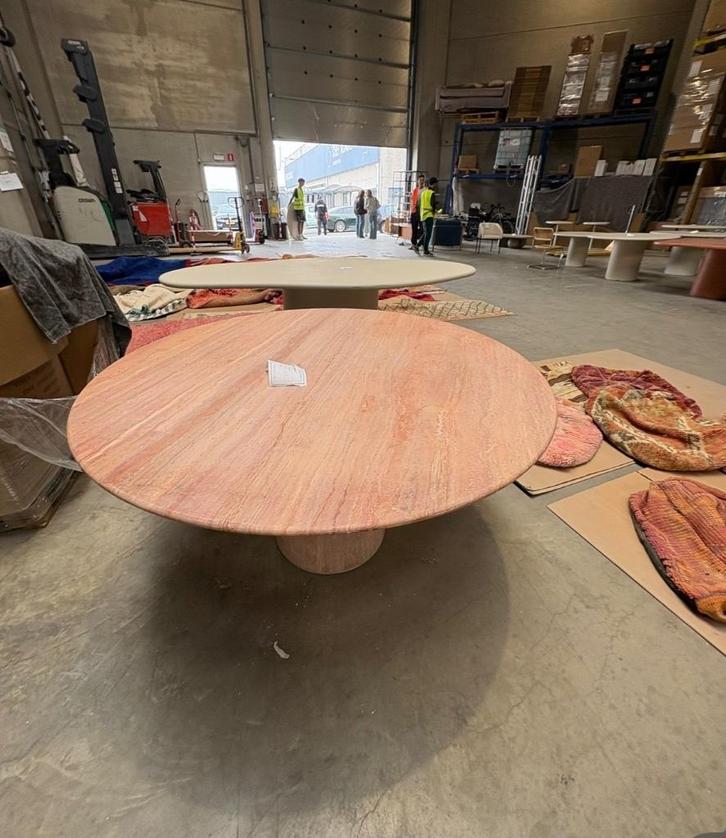 Marmer ronde tafel, Huis en Inrichting, Tafels | Eettafels, Nieuw, 150 tot 200 cm, 150 tot 200 cm, Vijf personen of meer, Rond