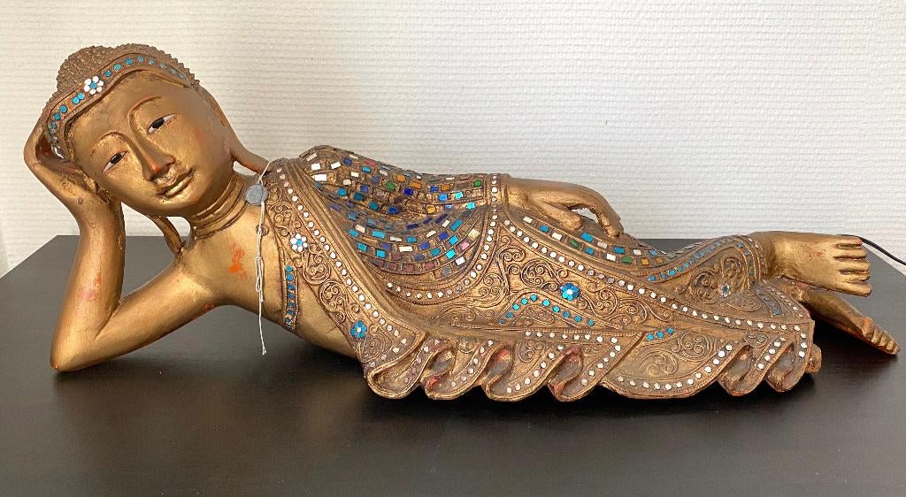 Bouddha Allongé Début 20ième Siècle - Thaïlande, Antiquités & Art, Enlèvement ou Envoi