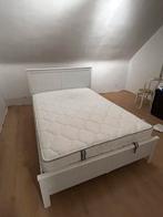 Ikea Hemnes dubbel bed, Huis en Inrichting, Ophalen, Gebruikt, Wit, Twijfelaar