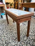 Bijzettafel Tafel massief hout met tegels 97 x 33 x 58 cm, Enlèvement