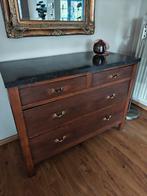 Commode en chêne, commode avec 2 grands tiroirs et 2 petits, Enlèvement