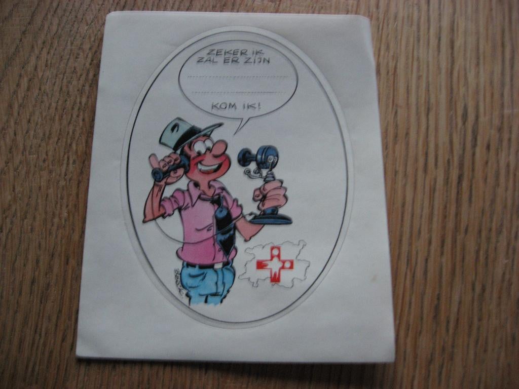 Sammy Stripfiguur Berck 9,5 x 12 cm Sticker, Ophalen of Verzenden, Nieuw, Strip of Tekenfilm