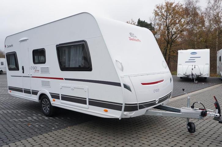 Nouveau Dethleffs pour 4 pers.avec lit 2x1p, coin salon, Act, Caravanes & Camping, Caravanes, Entreprise, jusqu'à 4, Dethleffs
