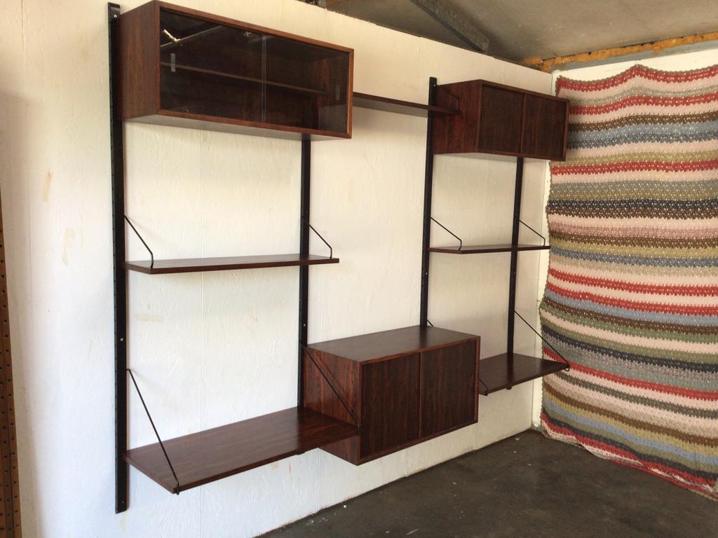 Wall unit poul cadovius rosewood, vintage wandsysteem, Huis en Inrichting, Ophalen, Gebruikt