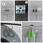 Partijtje oorbellen, Bijoux, Sacs & Beauté, Boucles d'oreilles, Neuf, Enlèvement ou Envoi, Vert, Autres matériaux