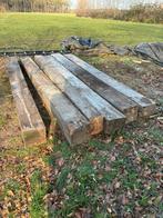 6x eiken balken droog | 24cm x 24cm en 280cm lang, Tuin en Terras, Ophalen, Balken