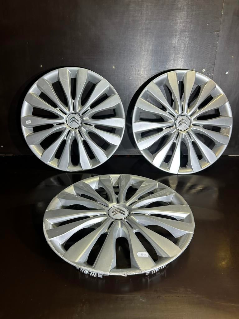 3 originele Citroën C3, C4 berlingo 15" wieldoppen, Auto diversen, Wieldoppen, Gebruikt, Ophalen of Verzenden