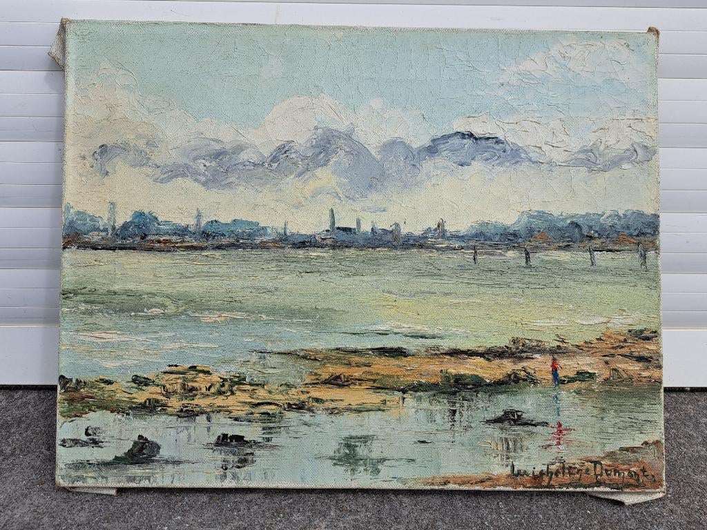 Huile sur toile signe micheline dumont, Antiquités & Art, Enlèvement ou Envoi