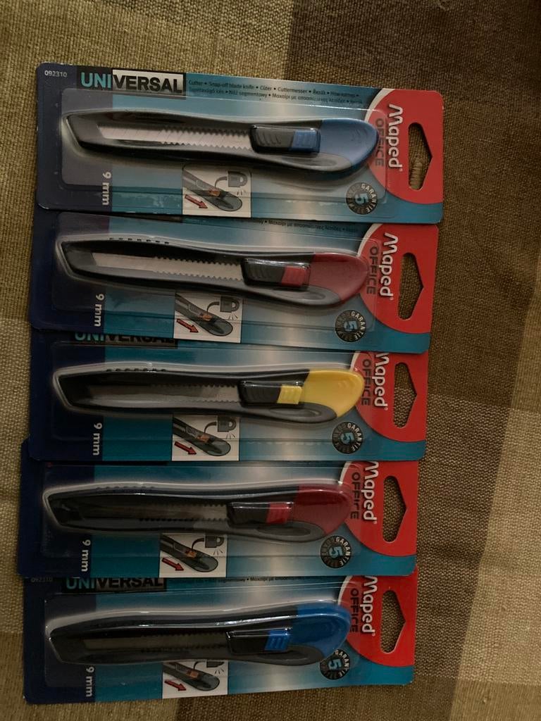 Maped, cutter, 5 pièces, Envoi, Neuf