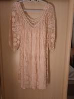 Zomerjurk in kantlook, Kleding | Dames, Jurken, Ophalen of Verzenden, Zo goed als nieuw, Roze, Onder de knie