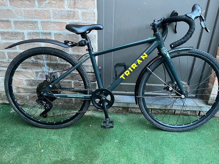 Vélo de route enfants Gravelbike Triban 520 MicroShift Vert, Vélos & Vélomoteurs, Vélos | Vélos de course, Comme neuf, 26 pouces