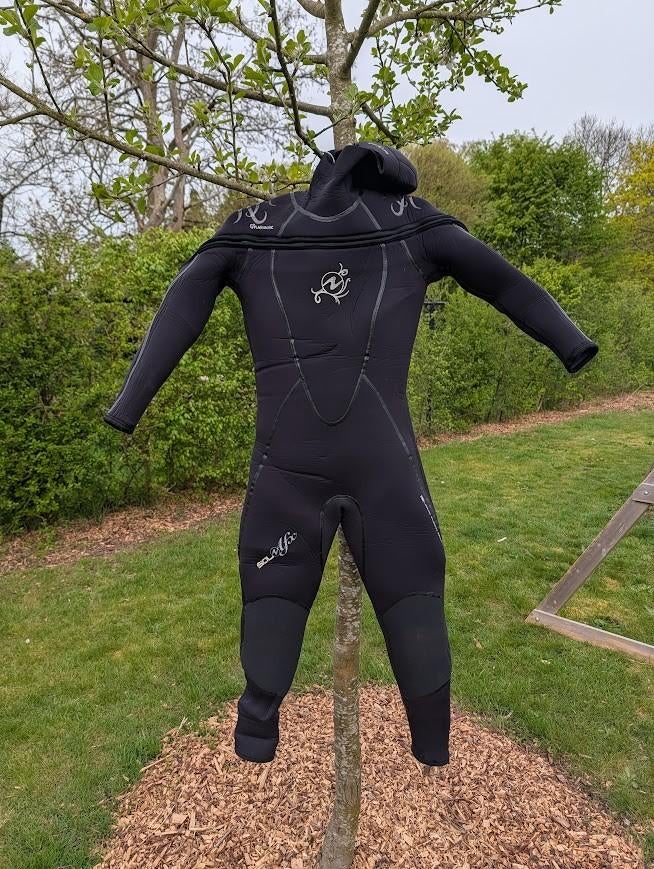 Aqualung semi droogpak vrouwen maat 12, Watersport en Boten, Duiken, Zo goed als nieuw, Duikpak, Ophalen