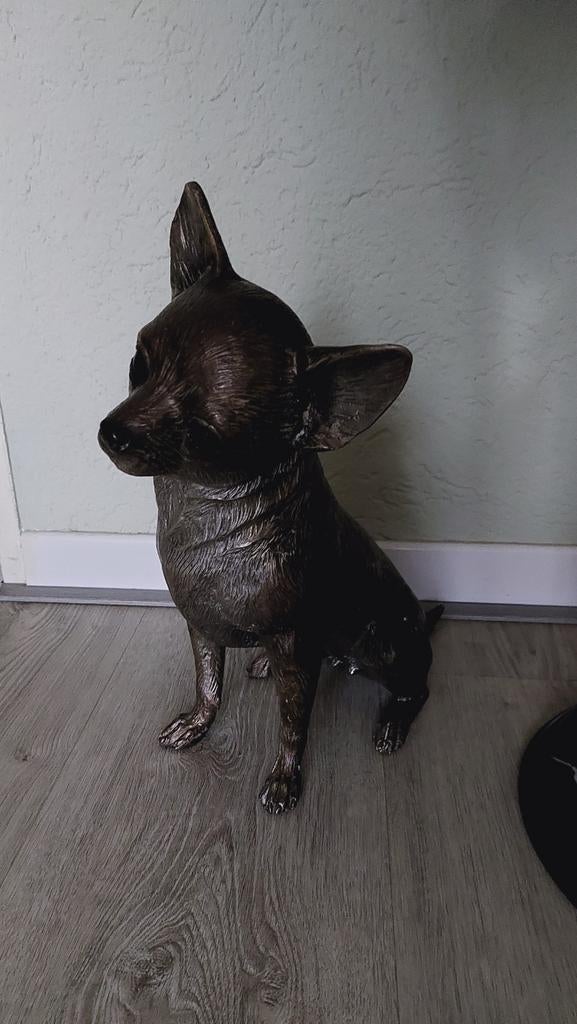 Bronzen beeld hond chihuahua, Ophalen, Beeld