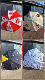 Vrolijke vintage reclame parasol, parasols, div. soorten🌞, 1 à 2 mètres, Enlèvement, Utilisé, Parasol sur pied