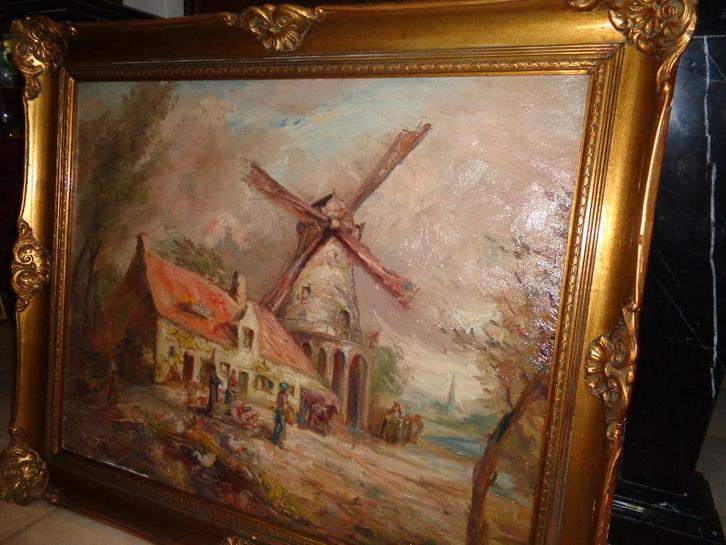 J.V.D. Veegaete (Gand-1886) -Signé et daté -Voir ARTO, PIRON, Antiquités & Art, Art | Peinture | Classique, Enlèvement